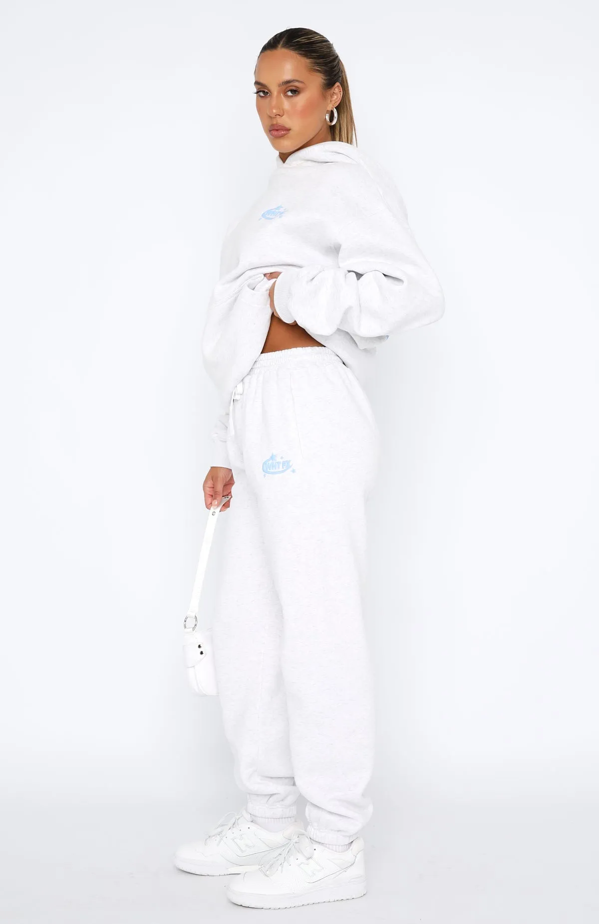 The Main Star Sweatpants Grey Marle sold by White Fox Boutique product image thumbnail 4