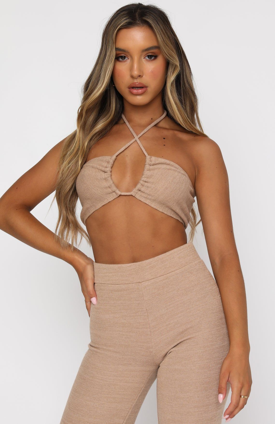 Self Made Crop Beige sold by White Fox Boutique product image thumbnail 2
