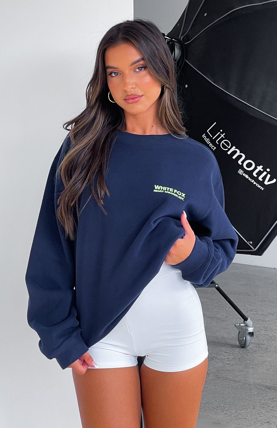 Heartbreak Oversized Sweater Navy sold by White Fox Boutique product image thumbnail 5