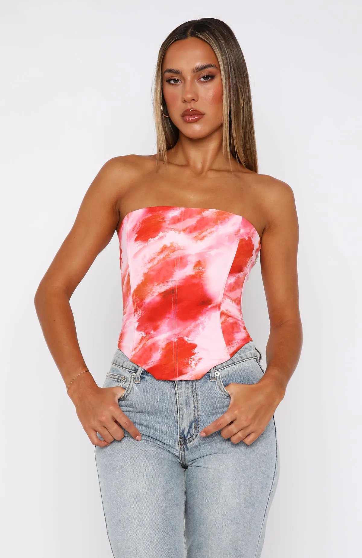 Let It Go Strapless Bustier Blush Fusion sold by White Fox Boutique product image thumbnail 2