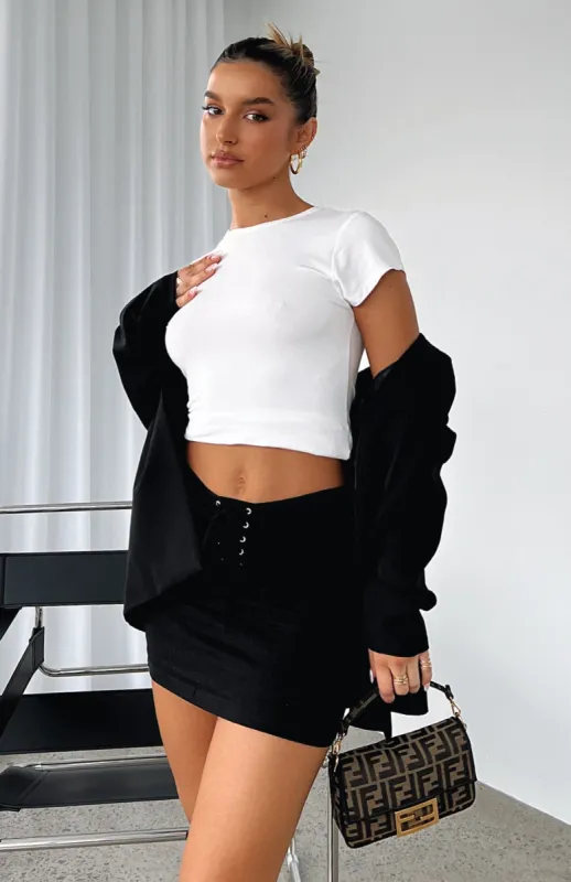 Loving Is Easy Mini Skirt Black sold by White Fox Boutique