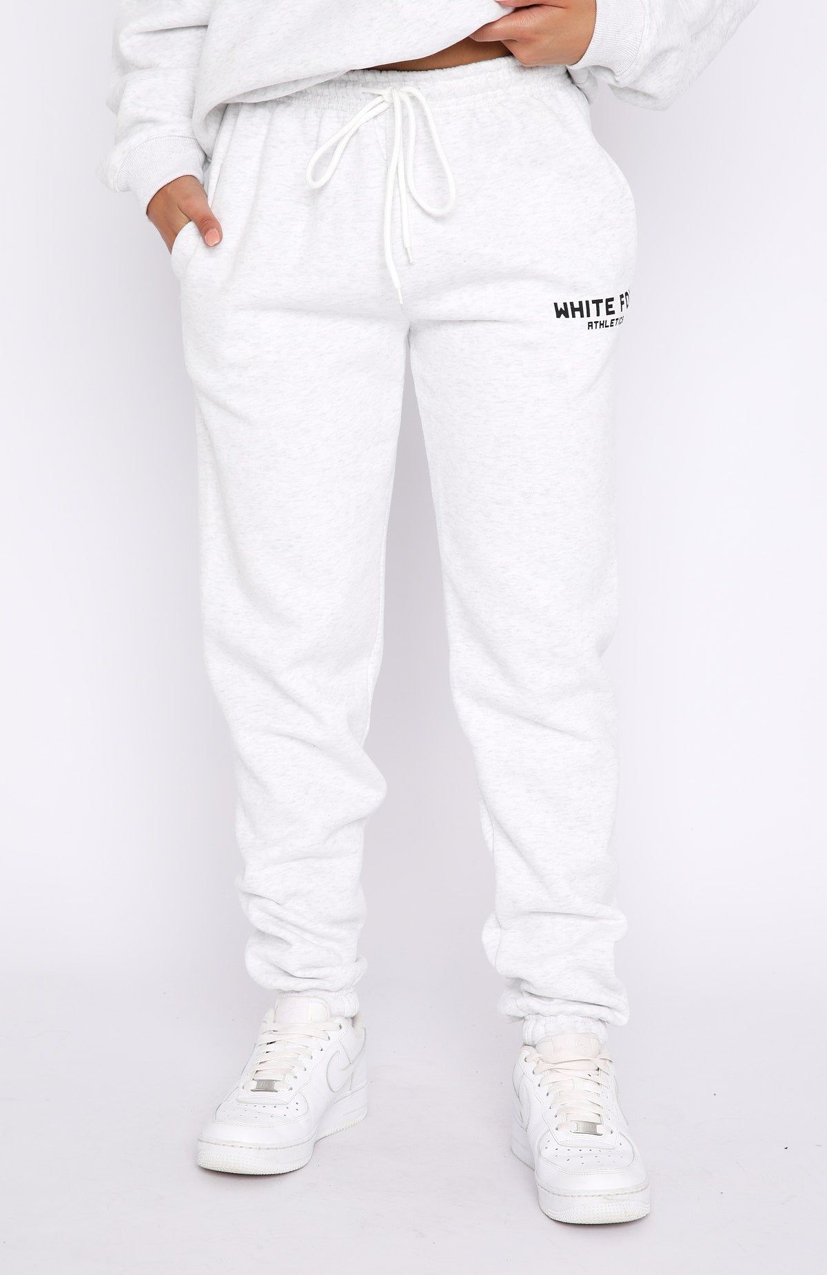 The Next Level Sweatpants Grey Marle sold by White Fox Boutique product image thumbnail 2