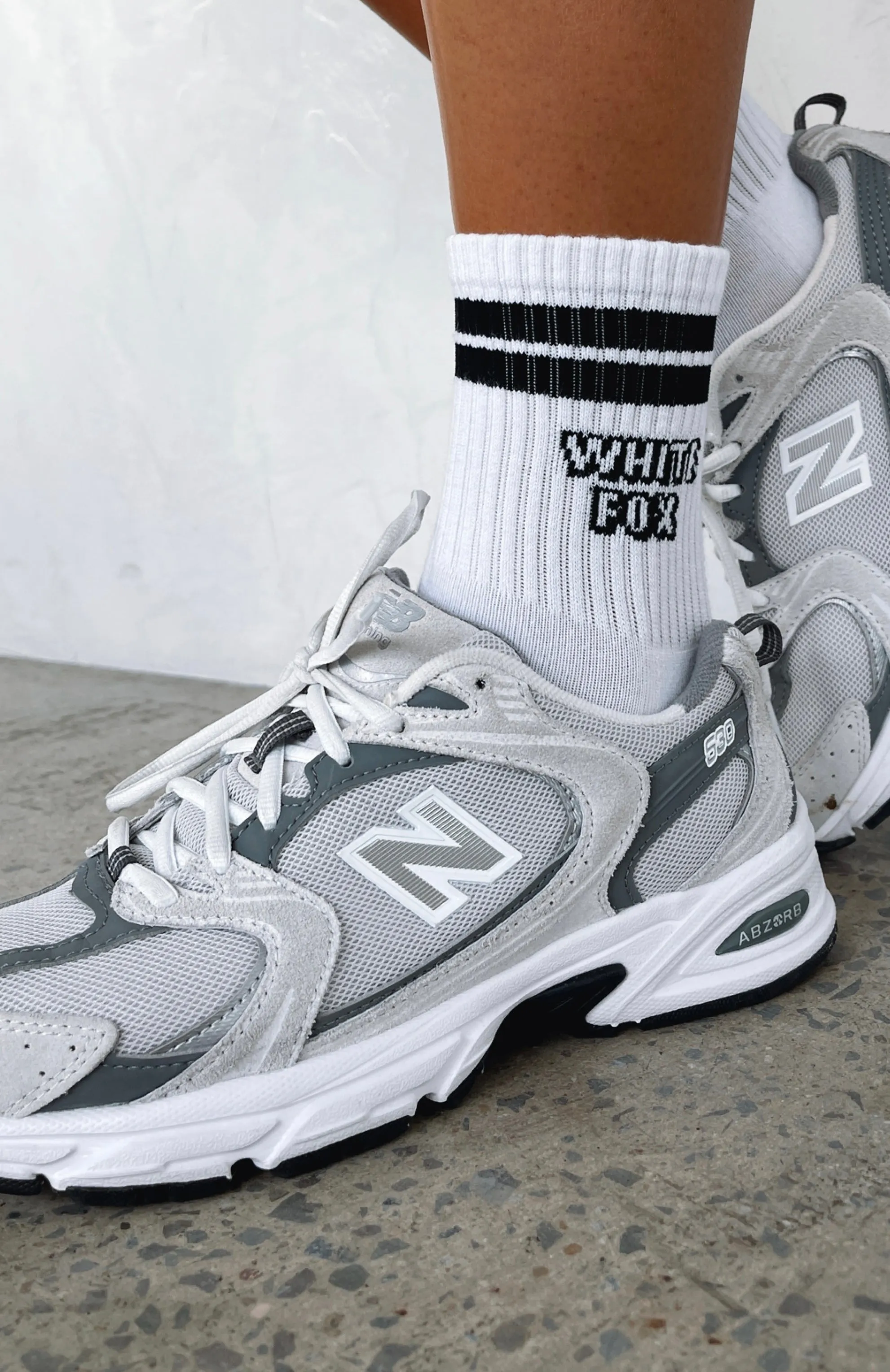 New Trend Socks White/Black sold by White Fox Boutique product image thumbnail 4