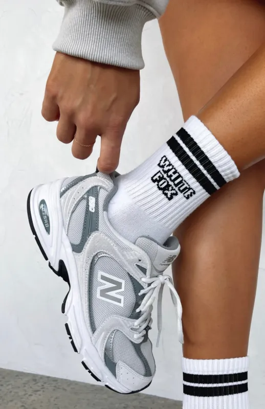 New Trend Socks White/Black sold by White Fox Boutique