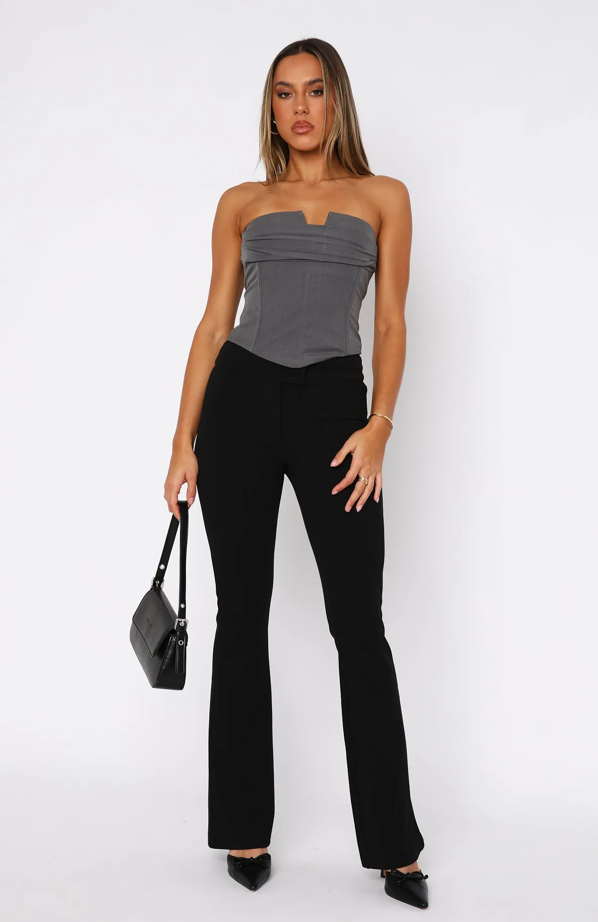 Said What I Said Bustier Charcoal sold by White Fox Boutique product image thumbnail 2