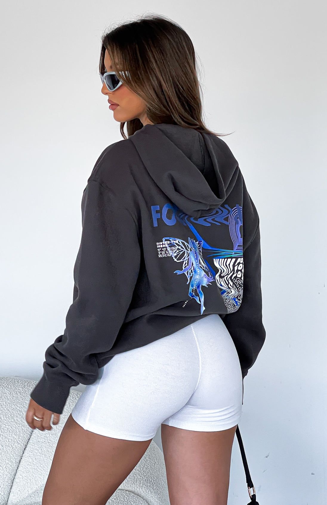 Enter The Dream Oversized Hoodie Charcoal sold by White Fox Boutique