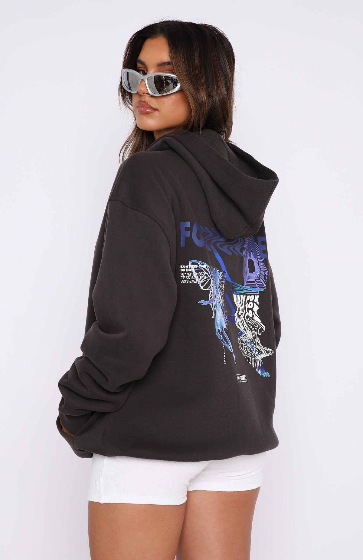 Enter The Dream Oversized Hoodie Charcoal sold by White Fox Boutique product image thumbnail 4