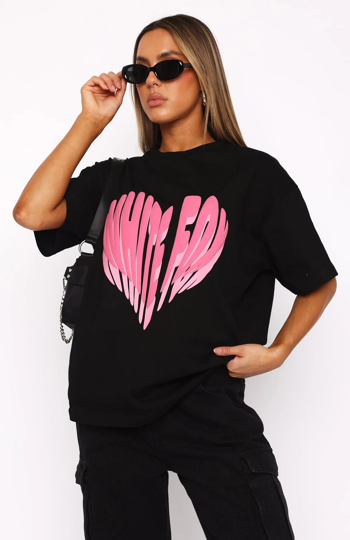 Love Burst Oversized Tee Black sold by White Fox Boutique product image thumbnail 2