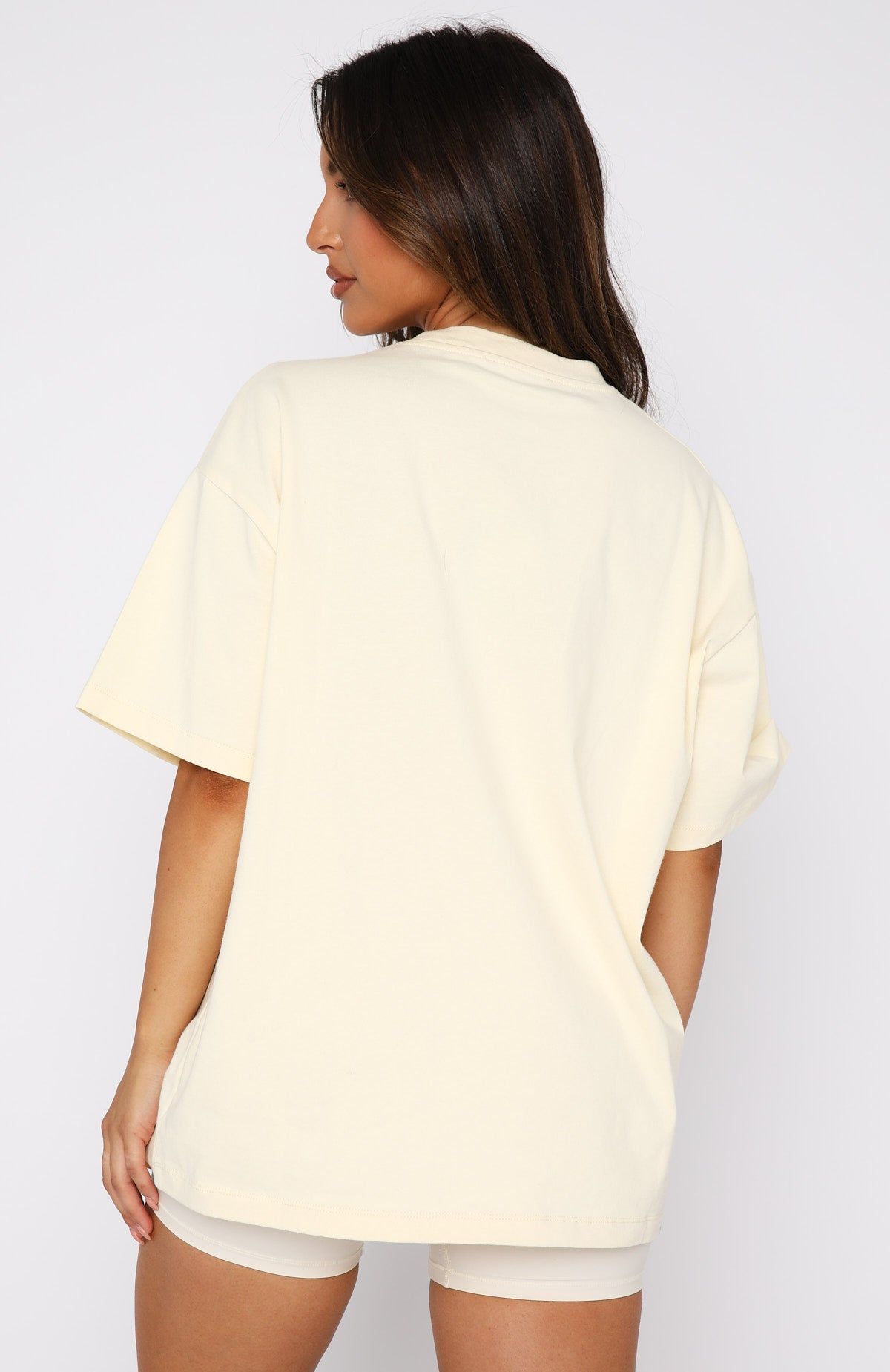 Leisure Series Oversized Tee Cream sold by White Fox Boutique product image thumbnail 4