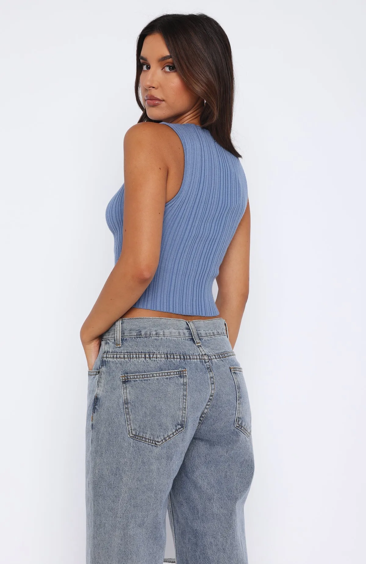 Blur The Lines Top Steel sold by White Fox Boutique product image thumbnail 4