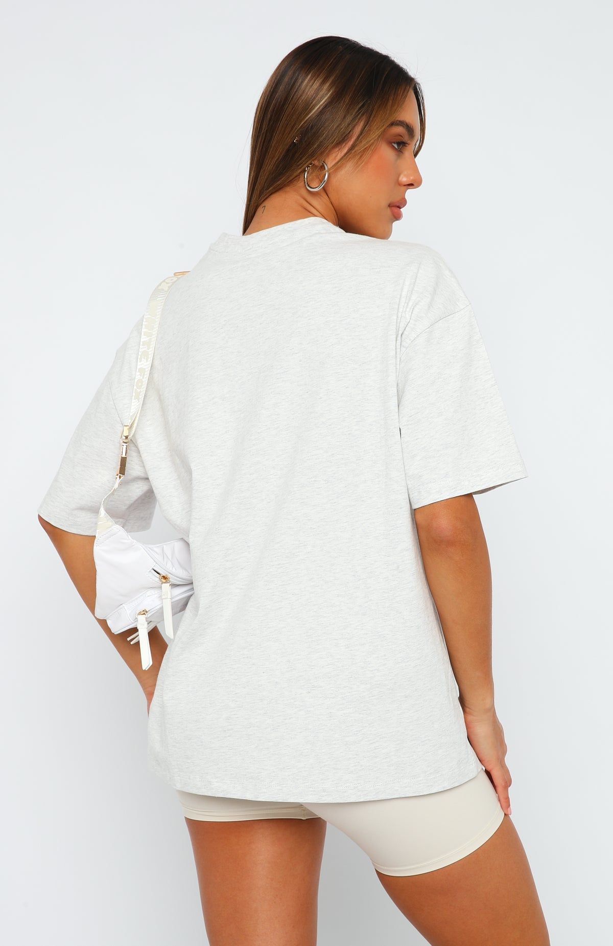 Catch You Out Oversized Tee Grey Marle sold by White Fox Boutique product image thumbnail 4