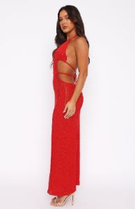 New Standard Crochet Maxi Dress Red sold by White Fox Boutique