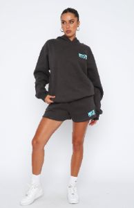 Taking Over Oversized Hoodie Charcoal sold by White Fox Boutique