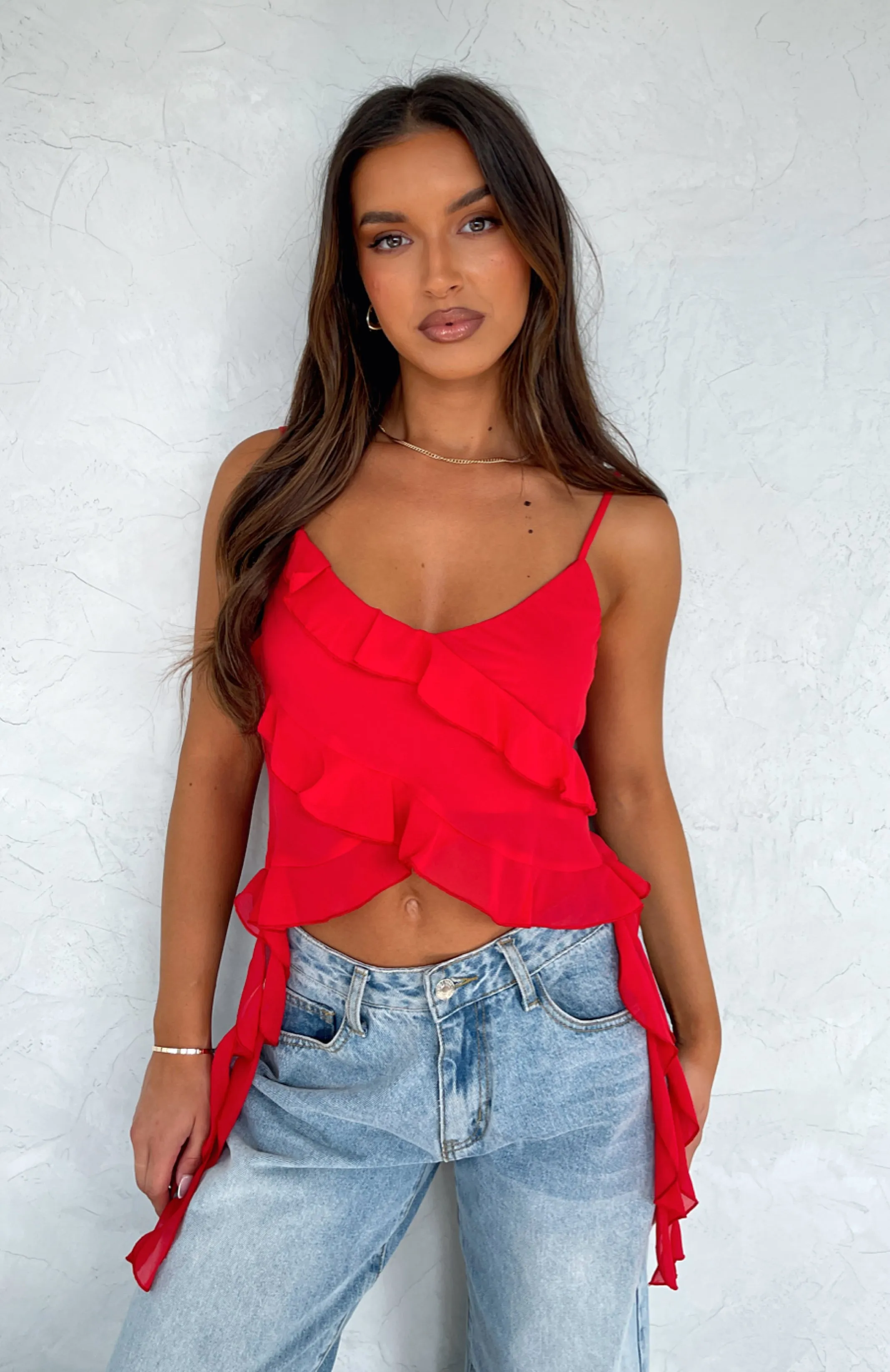 Like A Charm Top Red sold by White Fox Boutique product image thumbnail 5