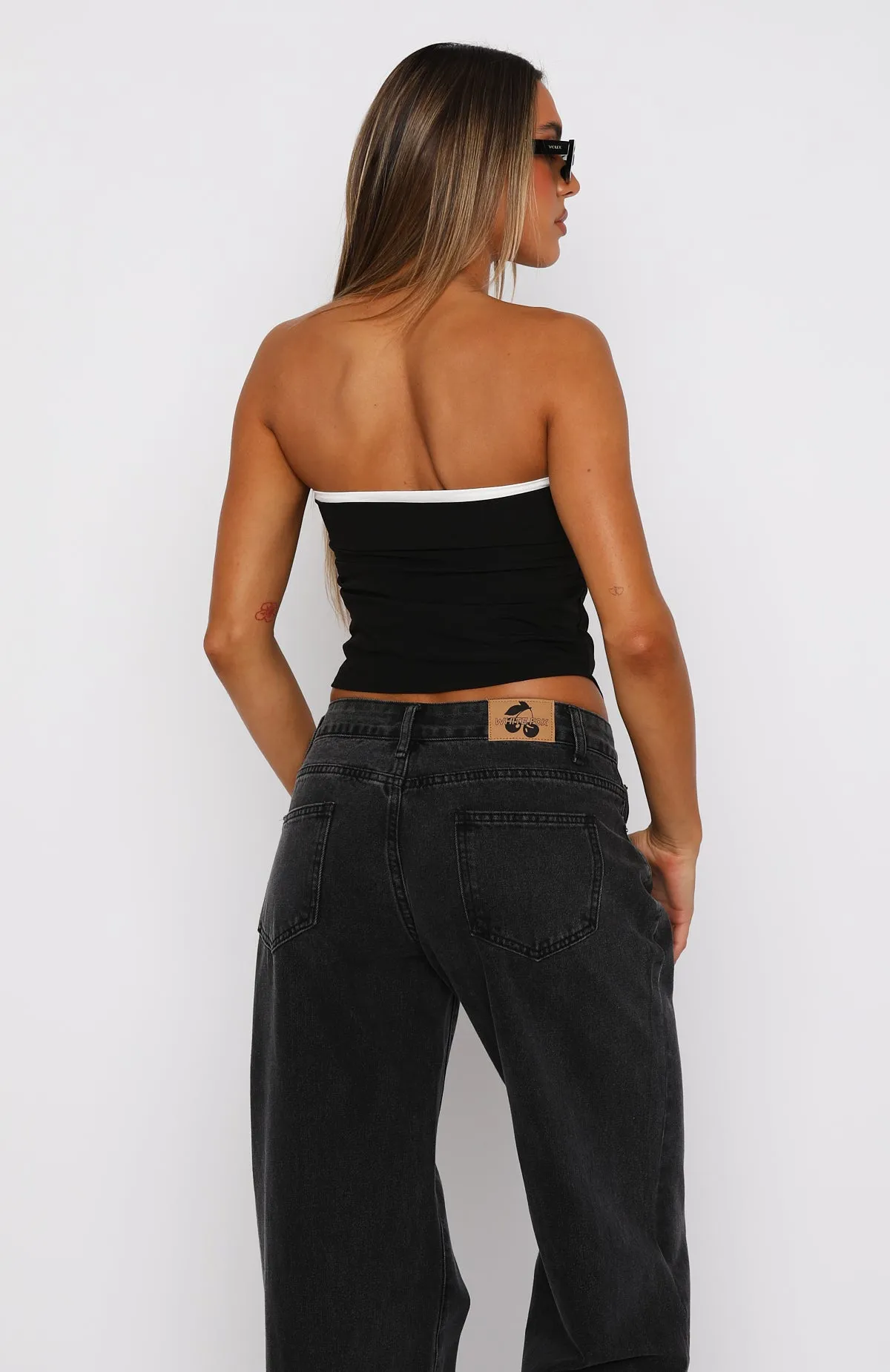 Unspoken Rule Strapless Top Black sold by White Fox Boutique product image thumbnail 4