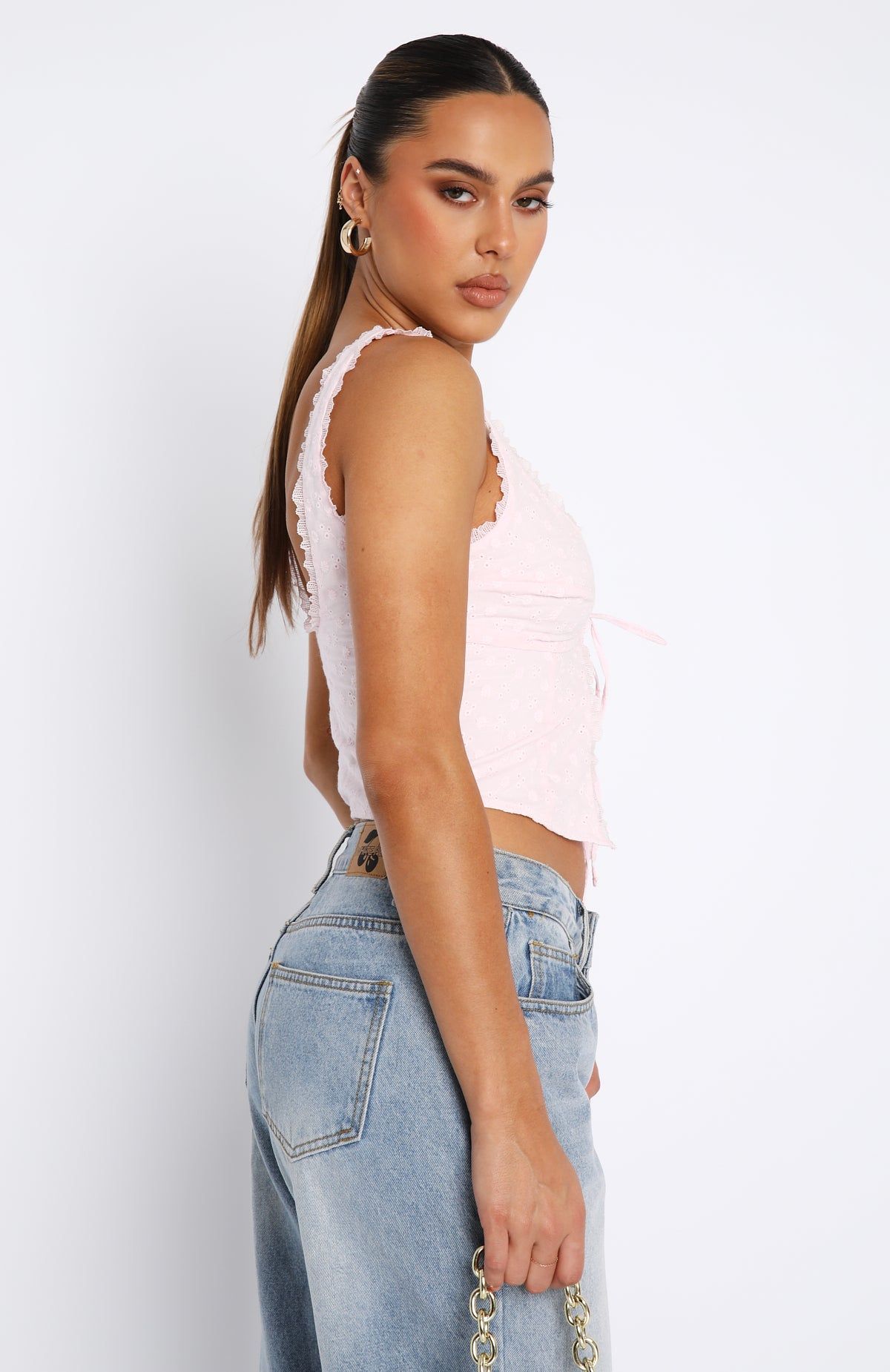 Where Have You Been Crop Baby Pink sold by White Fox Boutique product image thumbnail 3