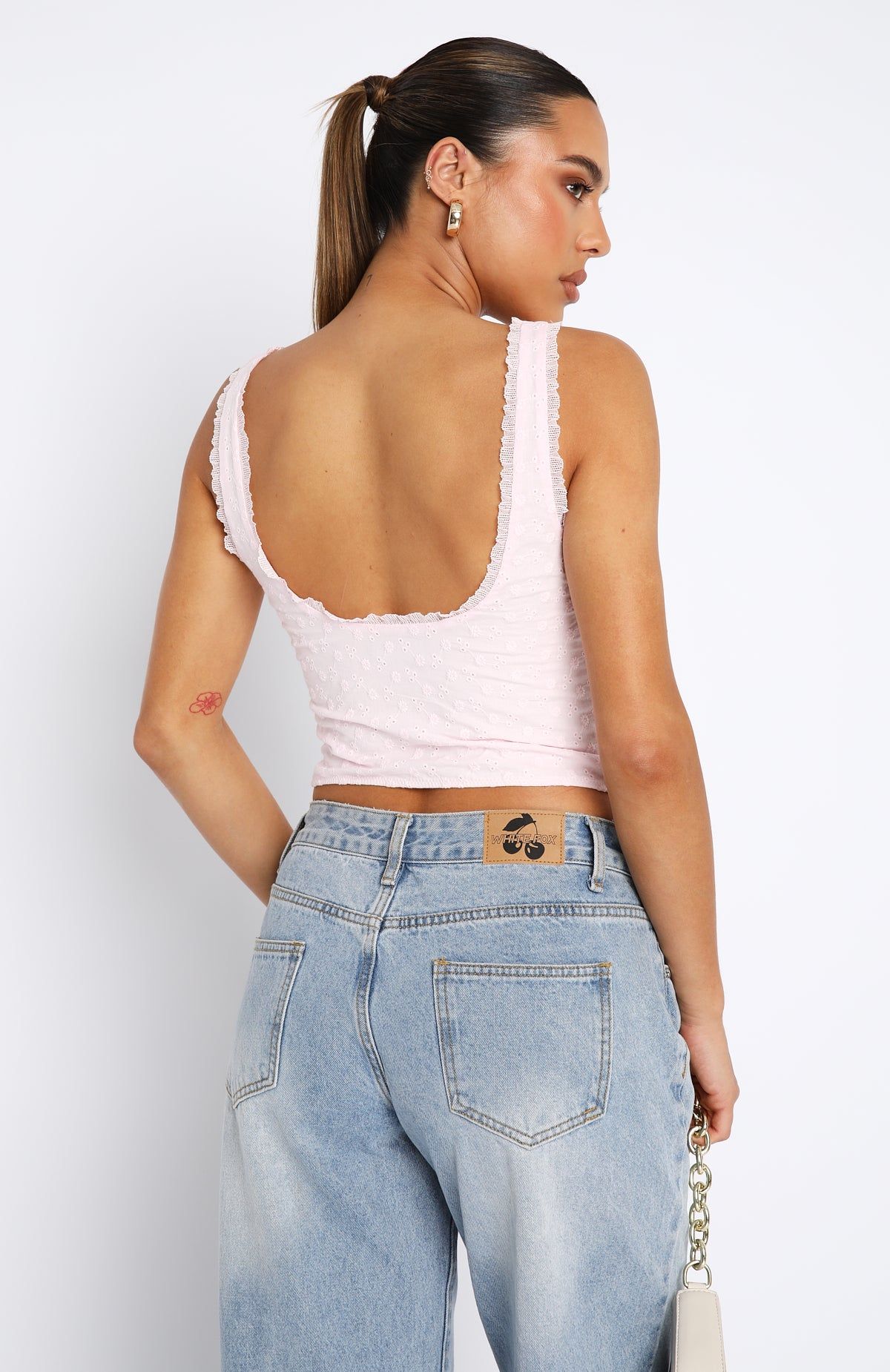 Where Have You Been Crop Baby Pink sold by White Fox Boutique product image thumbnail 4