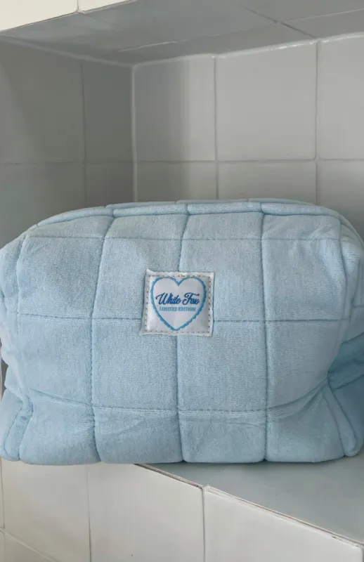 Lovers Cosmetic Bag Baby Blue sold by White Fox Boutique