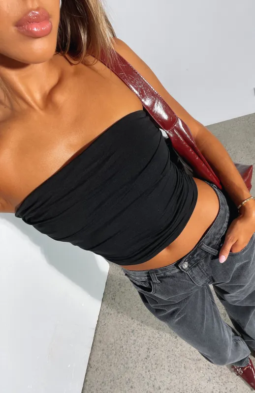 Sweet Escape Strapless Top Black sold by White Fox Boutique