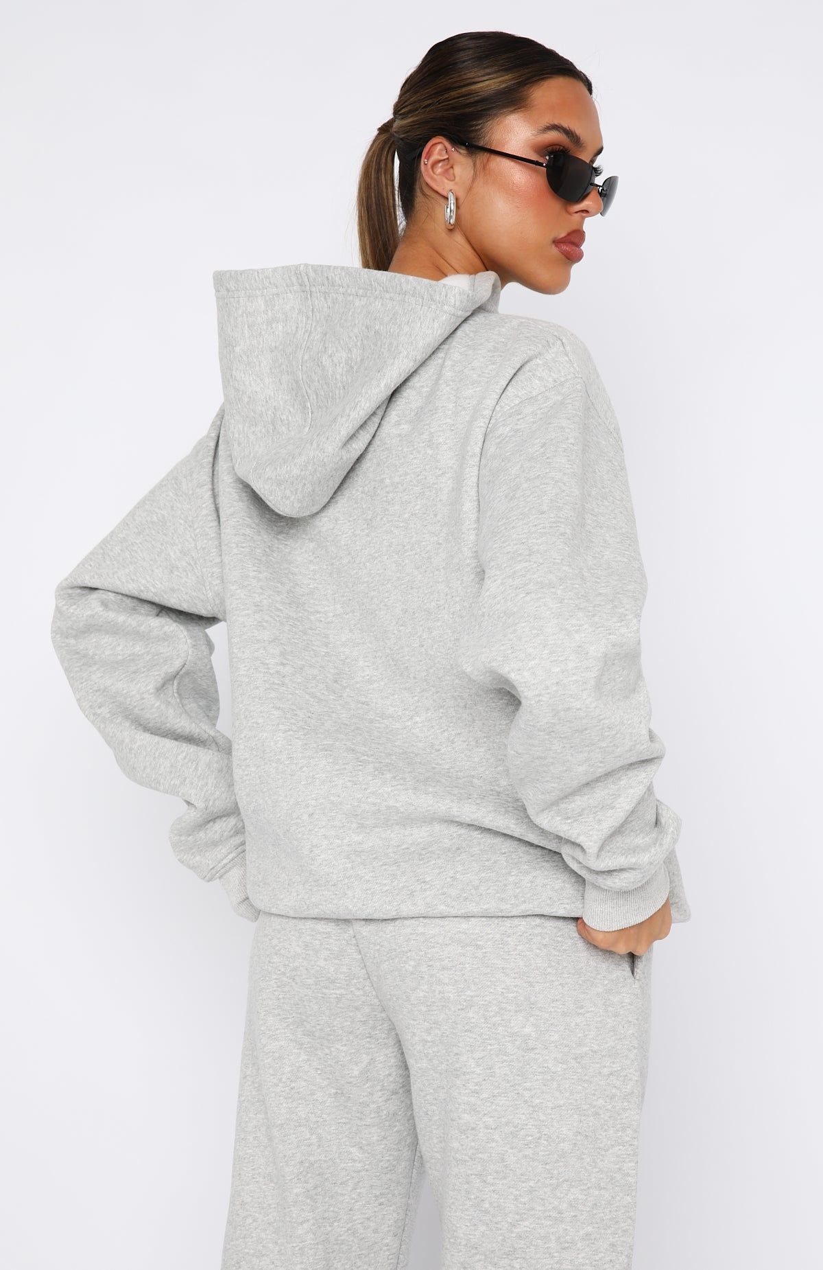 Future Forward Oversized Hoodie Dark Grey Marle sold by White Fox Boutique product image thumbnail 4