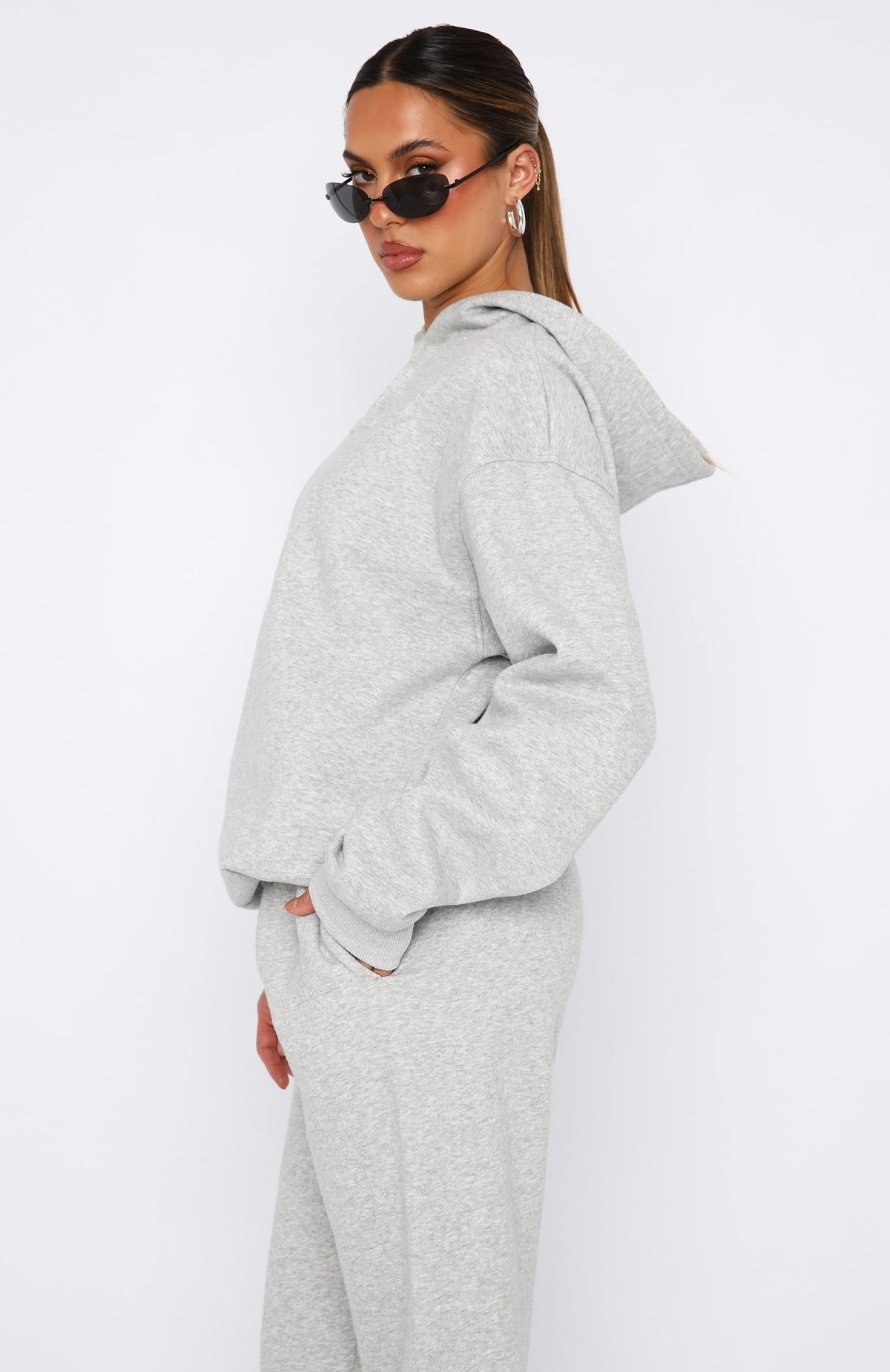 Future Forward Oversized Hoodie Dark Grey Marle sold by White Fox Boutique product image thumbnail 3