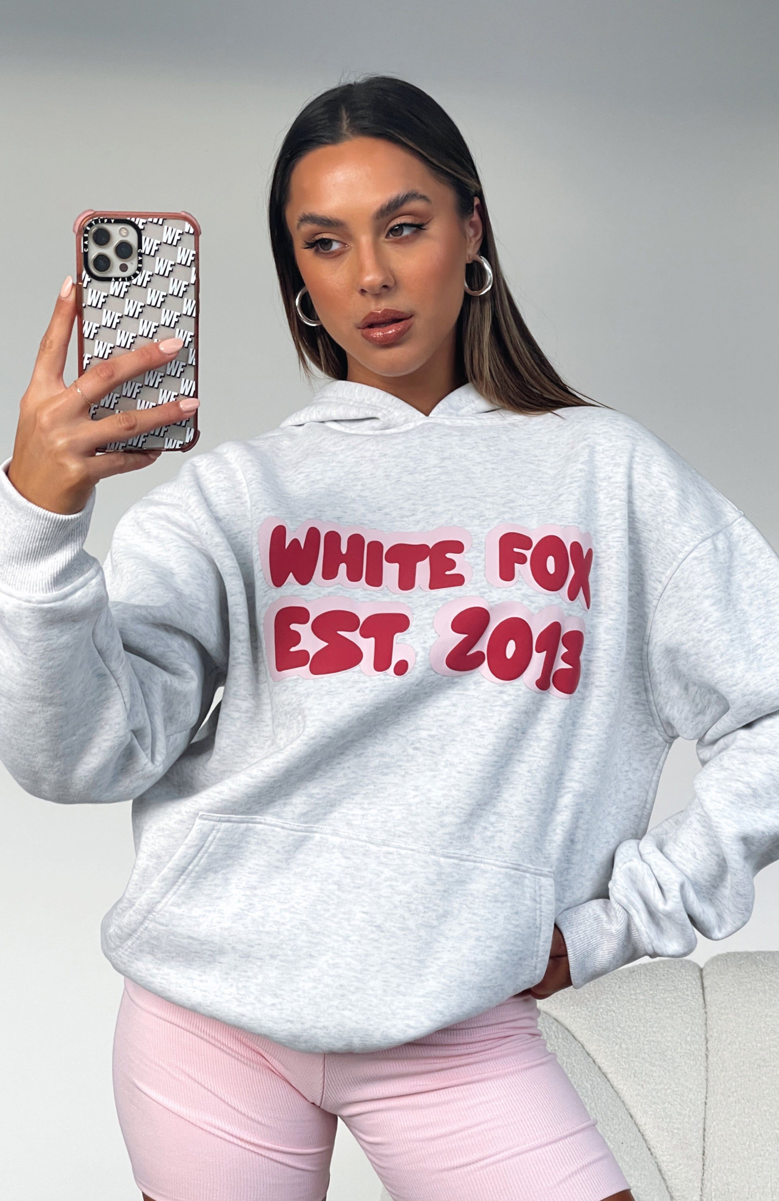 Set New Limits Oversized Hoodie Grey Marle sold by White Fox Boutique product image thumbnail 5