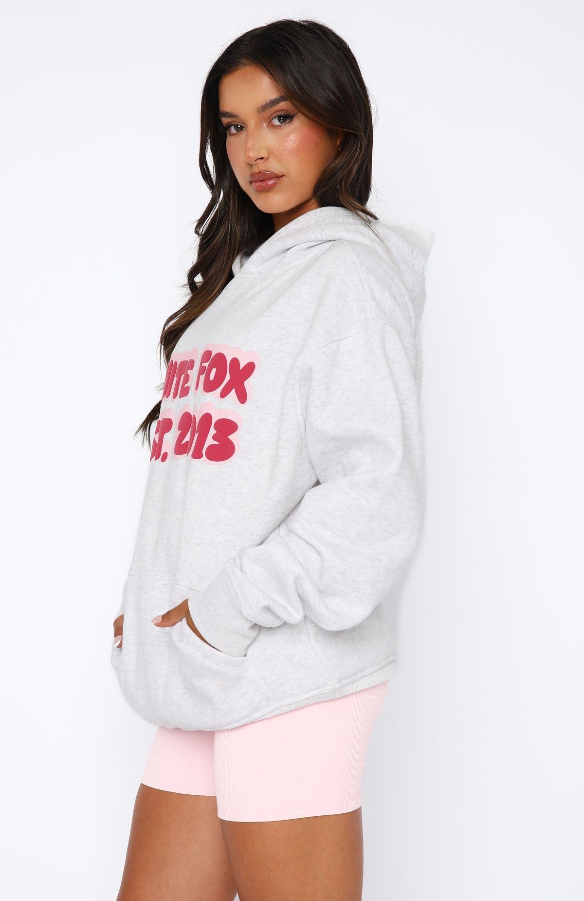 Set New Limits Oversized Hoodie Grey Marle sold by White Fox Boutique product image thumbnail 3