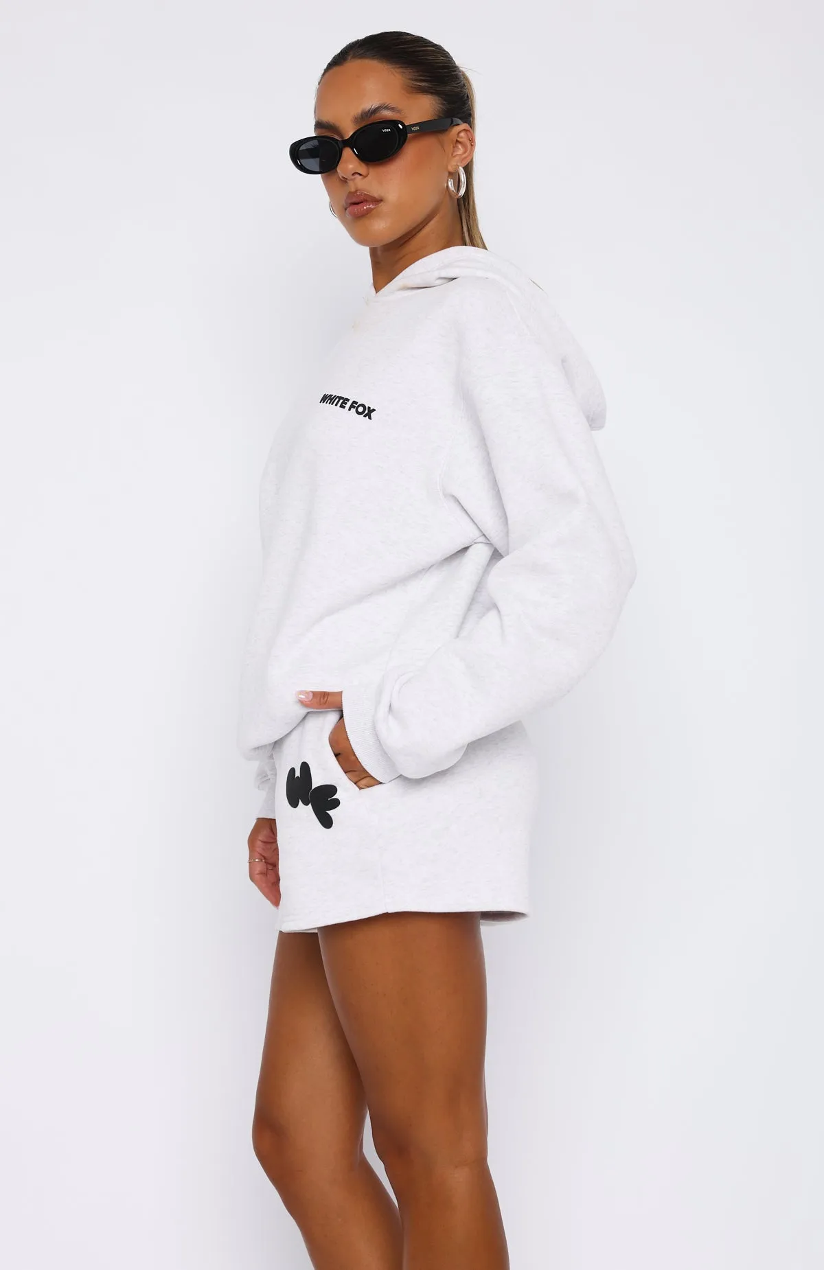 I'm Glad Oversized Hoodie Grey Marle sold by White Fox Boutique product image thumbnail 3