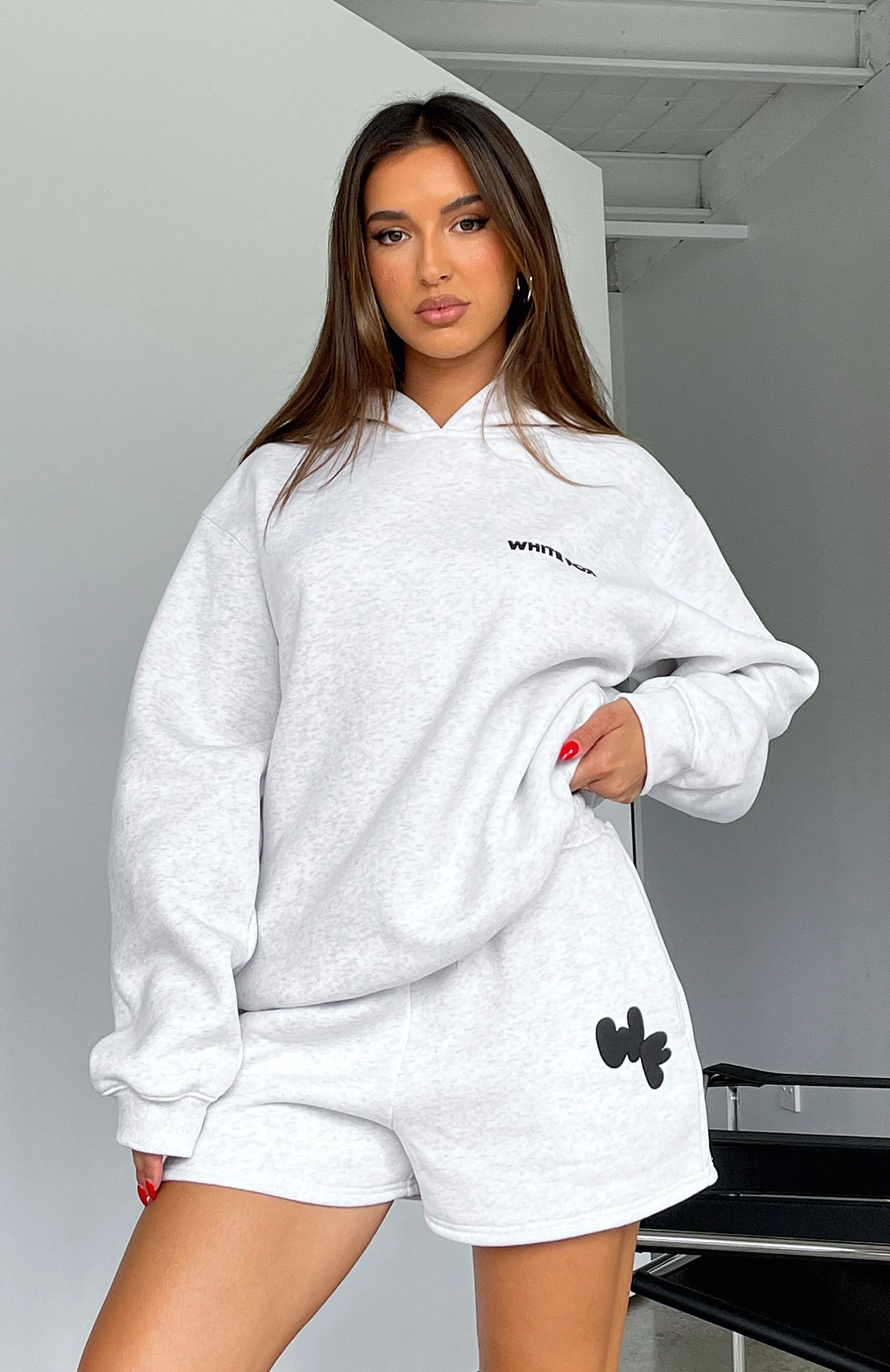 I'm Glad Oversized Hoodie Grey Marle sold by White Fox Boutique product image thumbnail 5