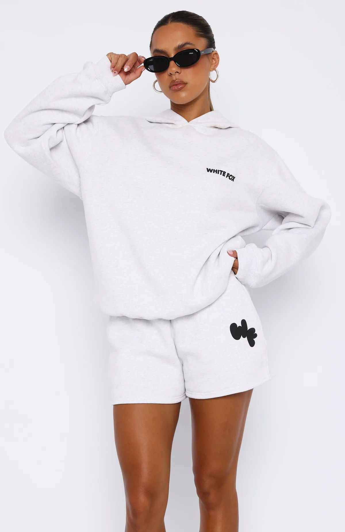 I'm Glad Oversized Hoodie Grey Marle sold by White Fox Boutique product image thumbnail 2