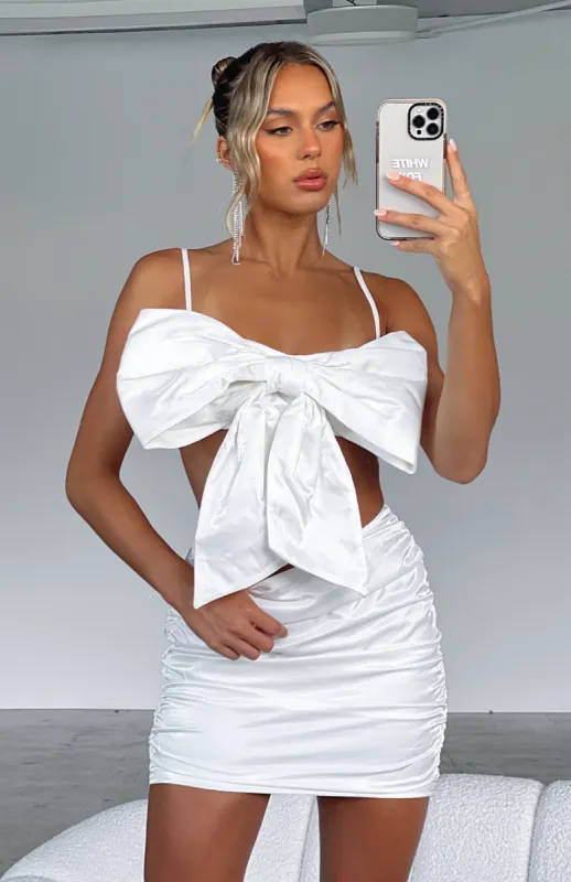 Final Credits Crop White sold by White Fox Boutique