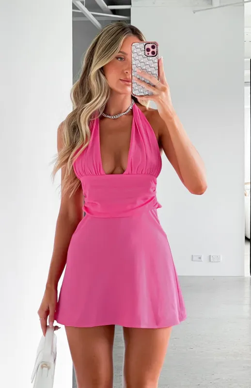 Sweet Fantasy Mini Dress Hot Pink sold by White Fox Boutique