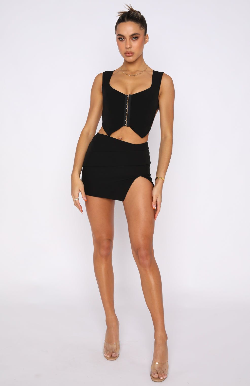 Time Of Your Life Mini Skirt Black sold by White Fox Boutique product image thumbnail 5