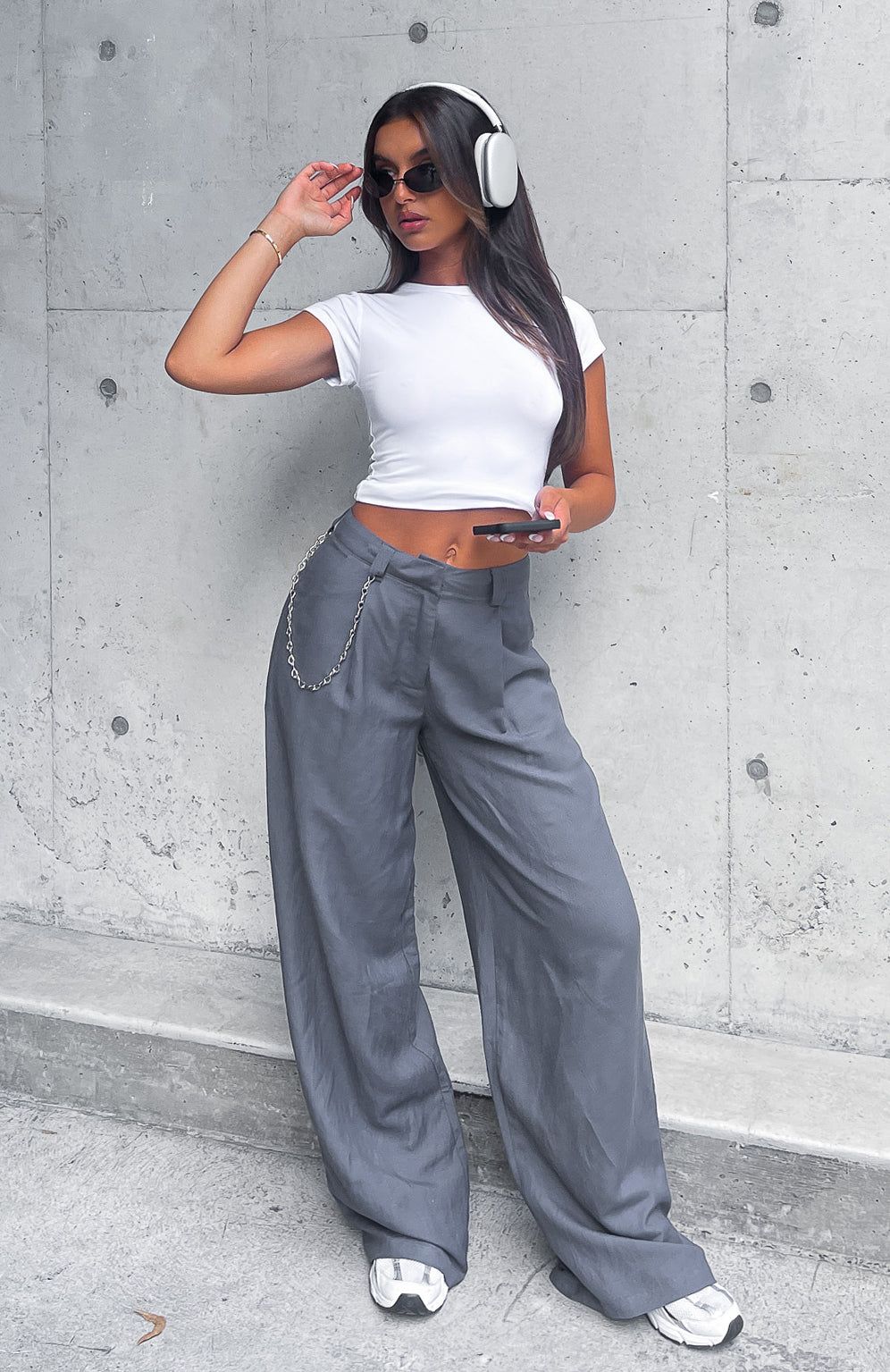 All About It Pants Charcoal sold by White Fox Boutique