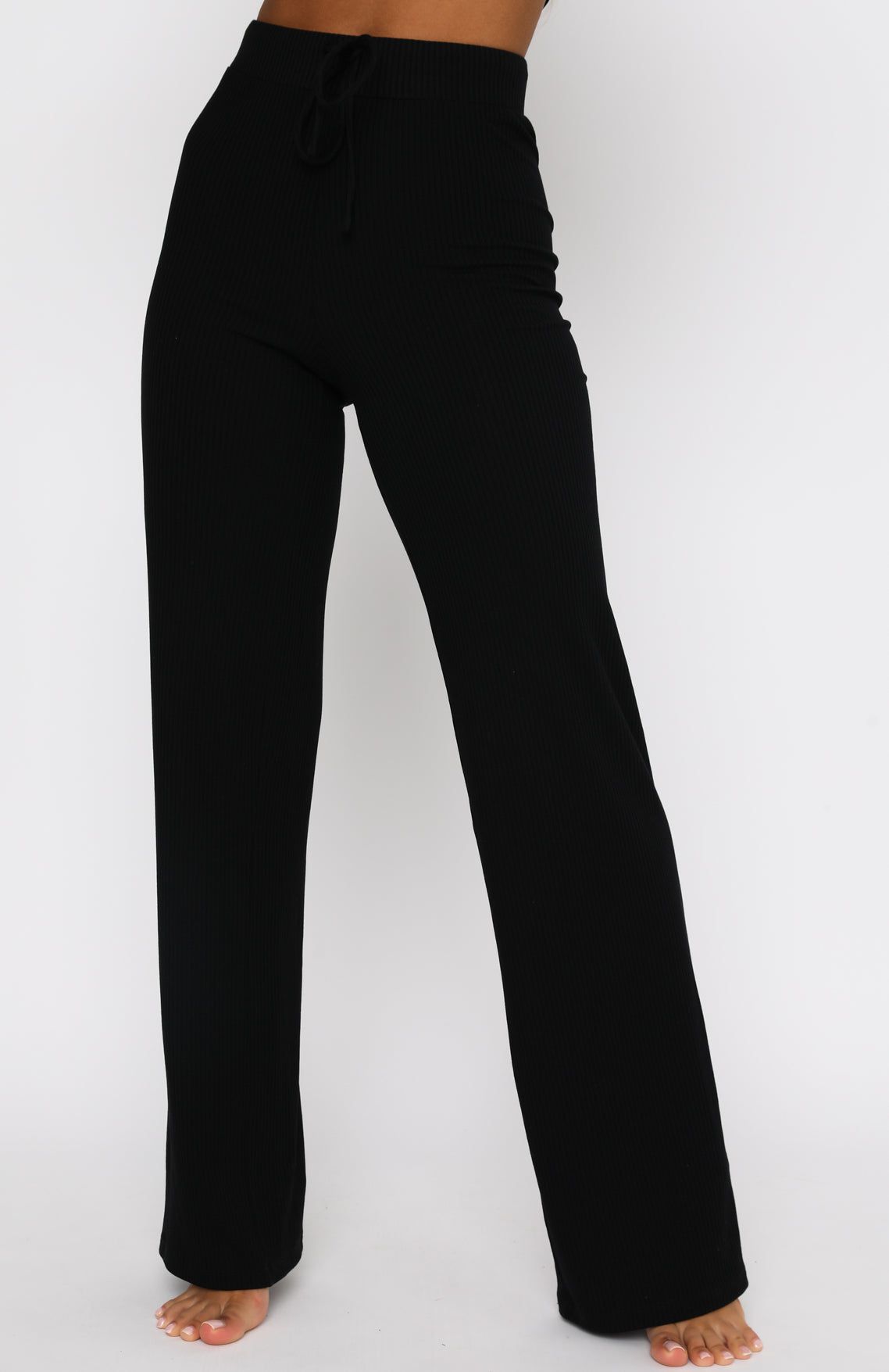 Adore You Ribbed Pants Black sold by White Fox Boutique product image thumbnail 2