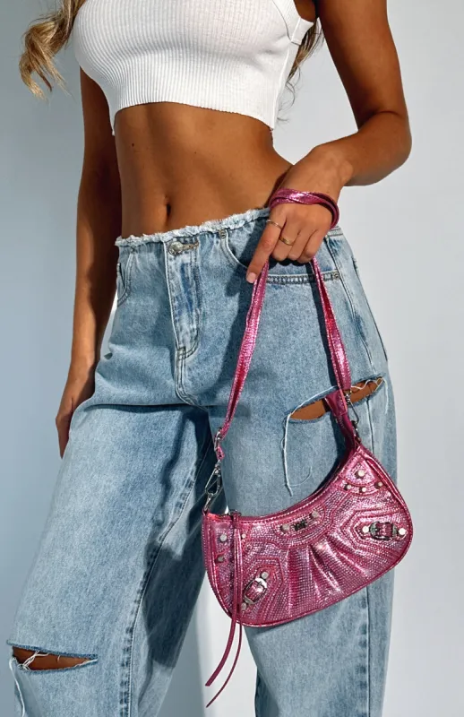 Harlow Bag Pink Diamante sold by White Fox Boutique