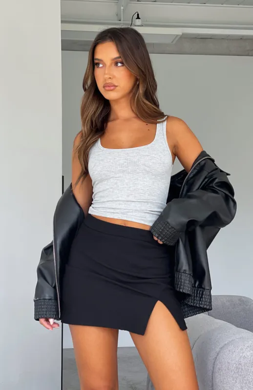 Suits You Mini Skirt Black sold by White Fox Boutique