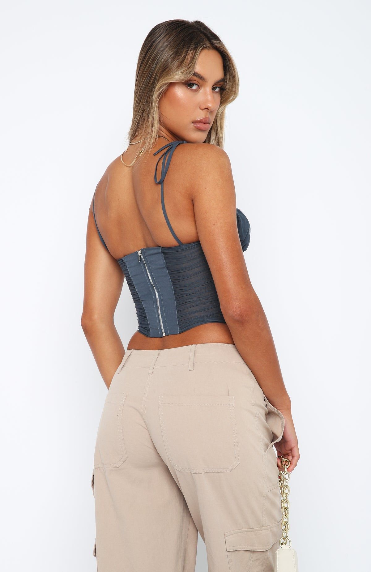 Make The Move Bustier Charcoal sold by White Fox Boutique product image thumbnail 4