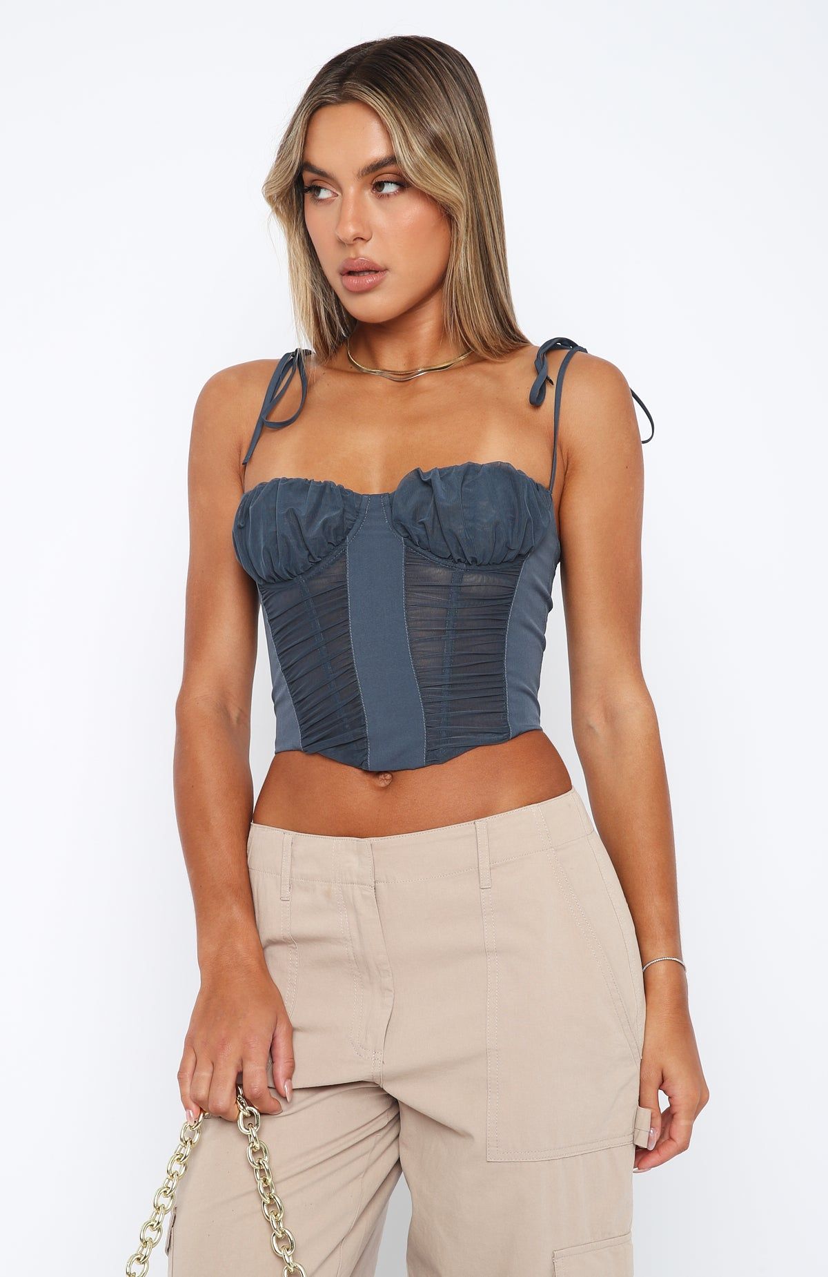 Make The Move Bustier Charcoal sold by White Fox Boutique product image thumbnail 2