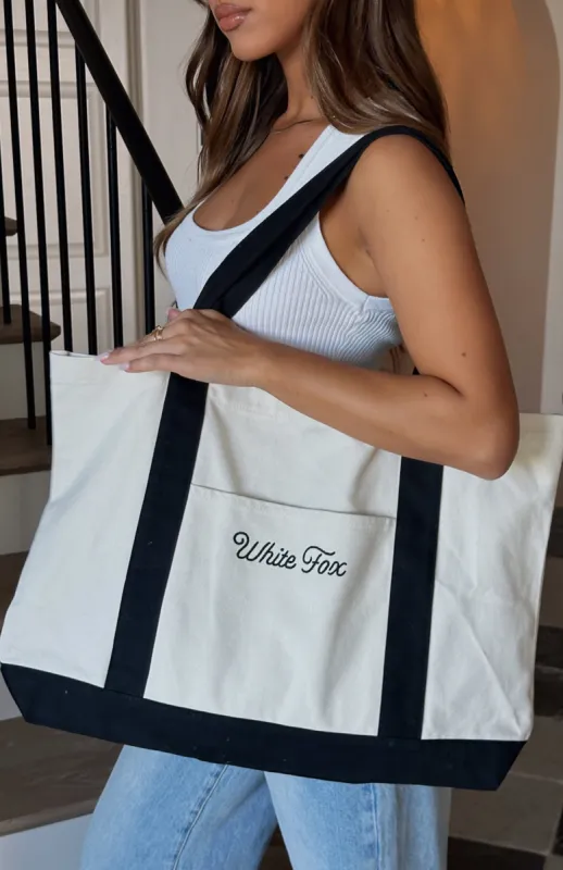On The Move Tote Bag Black sold by White Fox Boutique