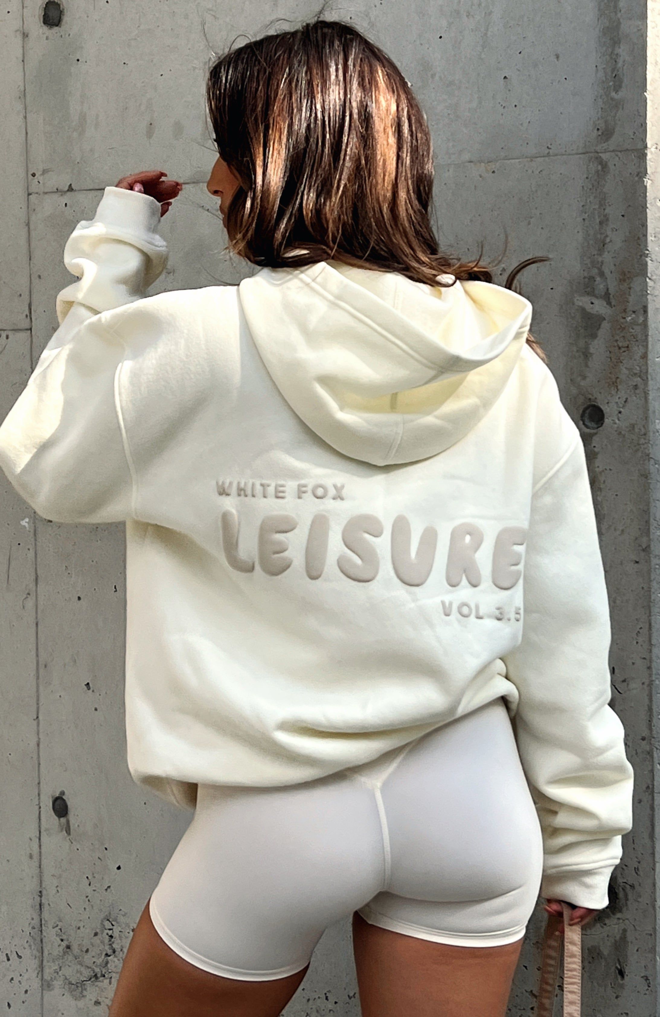 Leisure Series Oversized Hoodie Cream sold by White Fox Boutique product image thumbnail 5