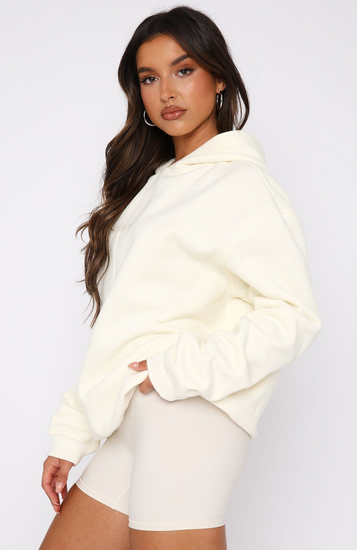 Leisure Series Oversized Hoodie Cream sold by White Fox Boutique product image thumbnail 3