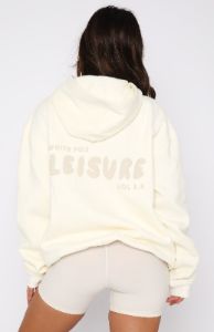 Leisure Series Oversized Hoodie Cream sold by White Fox Boutique