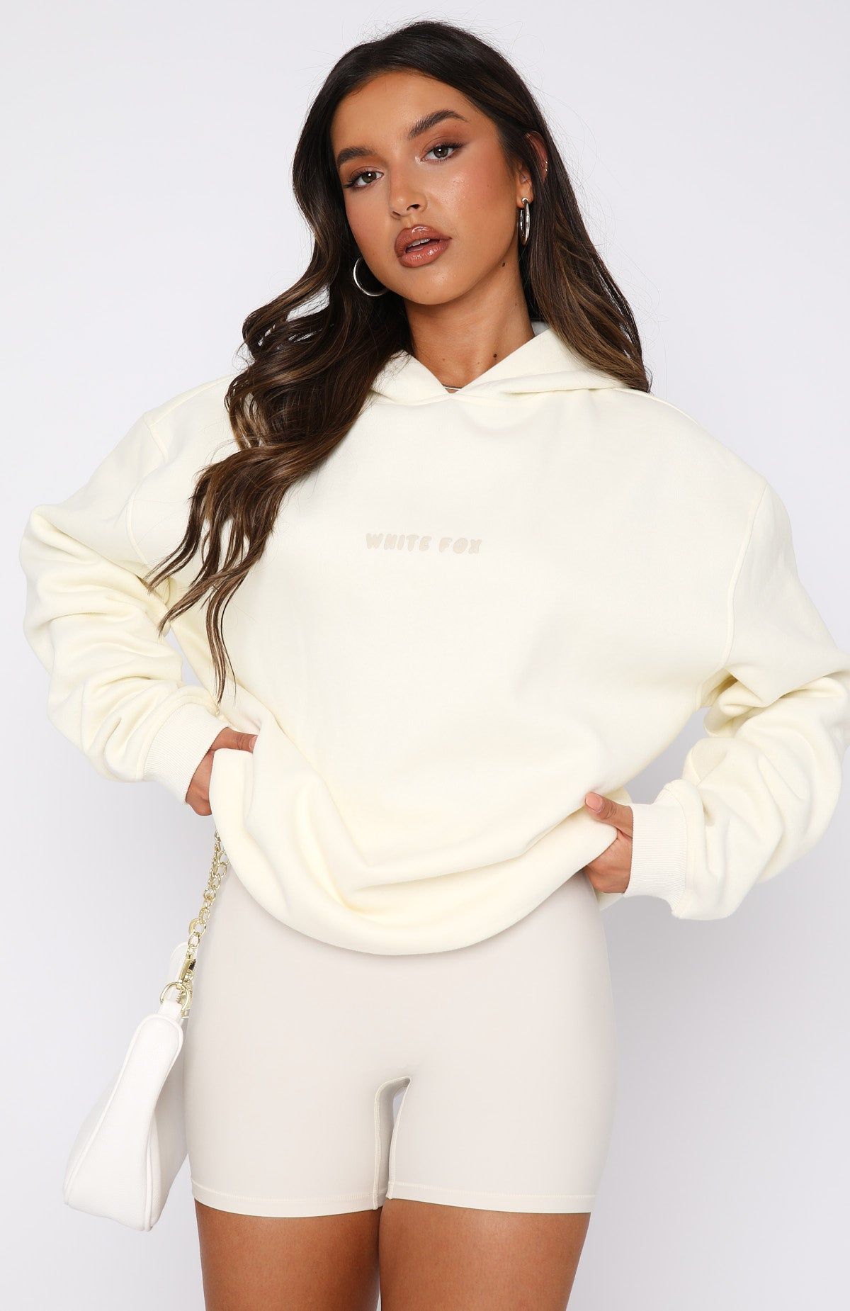 Leisure Series Oversized Hoodie Cream sold by White Fox Boutique product image thumbnail 2