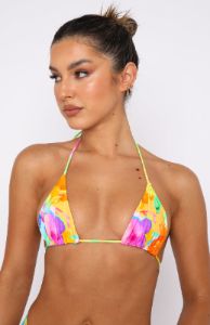 Golden Hour Bikini Top Floral Pop sold by White Fox Boutique