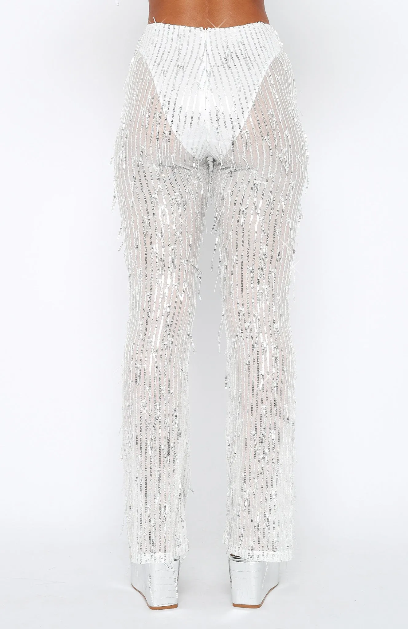 Feel The Light Pants White sold by White Fox Boutique product image thumbnail 4