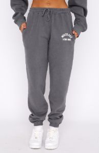 Leisure Club Sweatpants Charcoal sold by White Fox Boutique