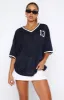 Moves To Make Oversized Sports Tee Dark Navy sold by White Fox Boutique
