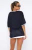 Moves To Make Oversized Sports Tee Dark Navy sold by White Fox Boutique