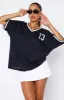 Moves To Make Oversized Sports Tee Dark Navy sold by White Fox Boutique